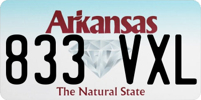 AR license plate 833VXL