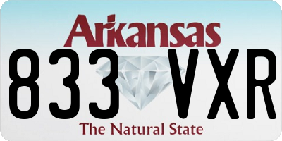 AR license plate 833VXR