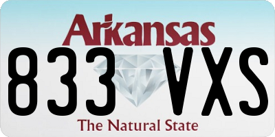 AR license plate 833VXS