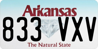 AR license plate 833VXV