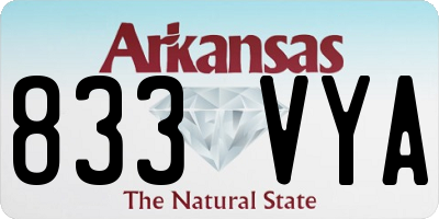AR license plate 833VYA