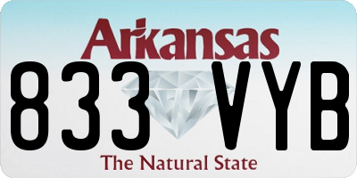 AR license plate 833VYB