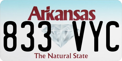 AR license plate 833VYC