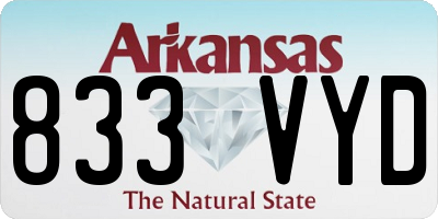 AR license plate 833VYD