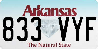 AR license plate 833VYF