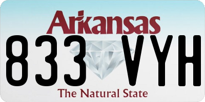 AR license plate 833VYH