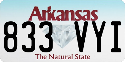 AR license plate 833VYI