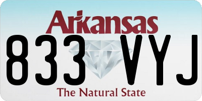 AR license plate 833VYJ