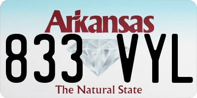 AR license plate 833VYL