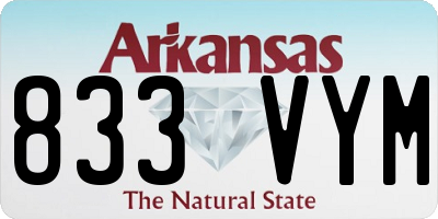 AR license plate 833VYM