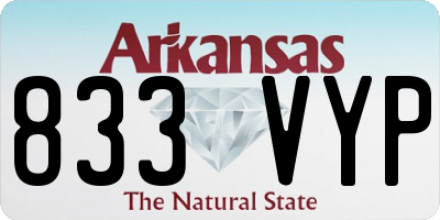 AR license plate 833VYP