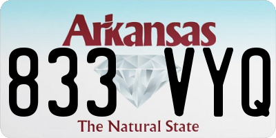 AR license plate 833VYQ