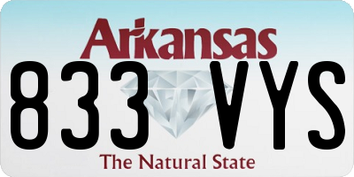 AR license plate 833VYS
