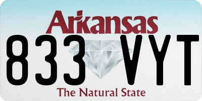 AR license plate 833VYT