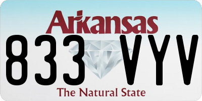 AR license plate 833VYV