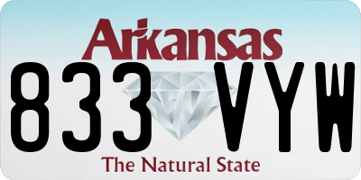 AR license plate 833VYW
