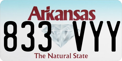 AR license plate 833VYY