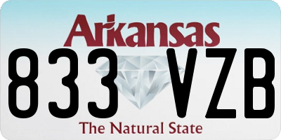 AR license plate 833VZB