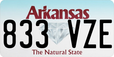 AR license plate 833VZE