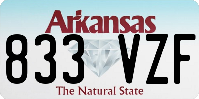 AR license plate 833VZF