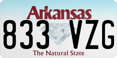 AR license plate 833VZG