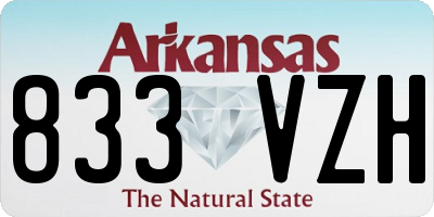 AR license plate 833VZH
