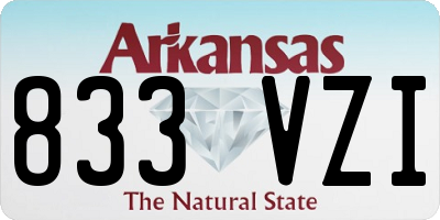 AR license plate 833VZI