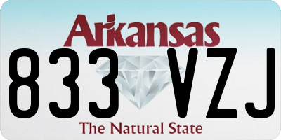 AR license plate 833VZJ