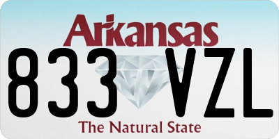 AR license plate 833VZL