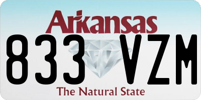 AR license plate 833VZM