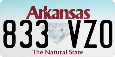 AR license plate 833VZO