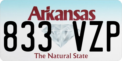 AR license plate 833VZP
