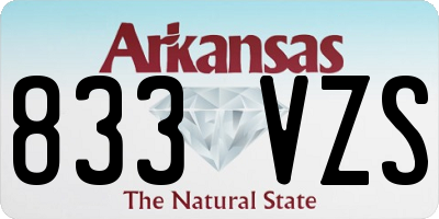 AR license plate 833VZS