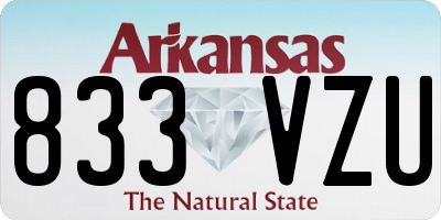 AR license plate 833VZU