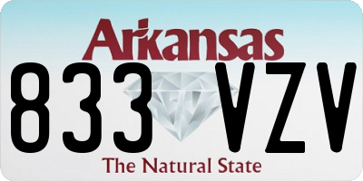 AR license plate 833VZV