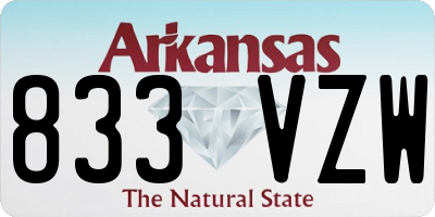 AR license plate 833VZW