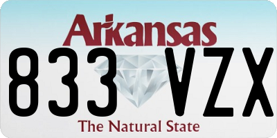 AR license plate 833VZX