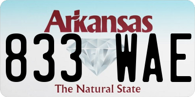 AR license plate 833WAE