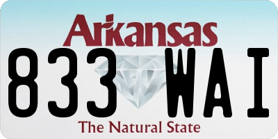 AR license plate 833WAI