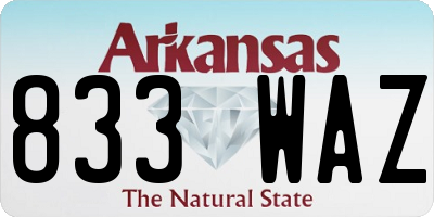 AR license plate 833WAZ