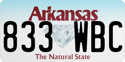 AR license plate 833WBC
