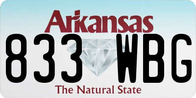 AR license plate 833WBG