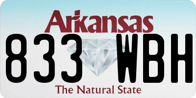 AR license plate 833WBH