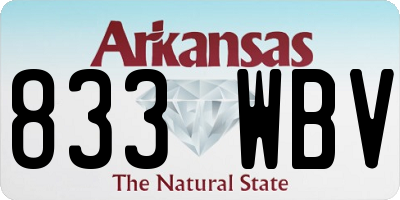 AR license plate 833WBV