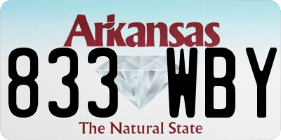 AR license plate 833WBY