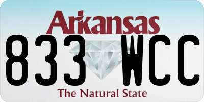 AR license plate 833WCC