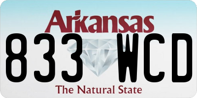 AR license plate 833WCD