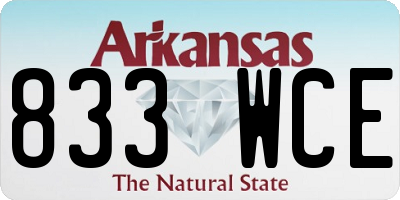 AR license plate 833WCE
