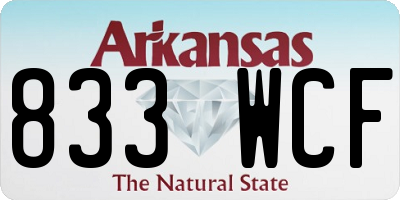 AR license plate 833WCF