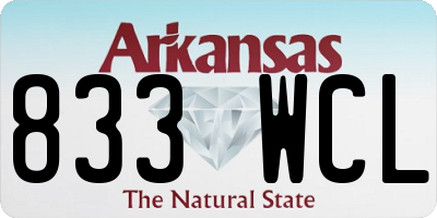 AR license plate 833WCL